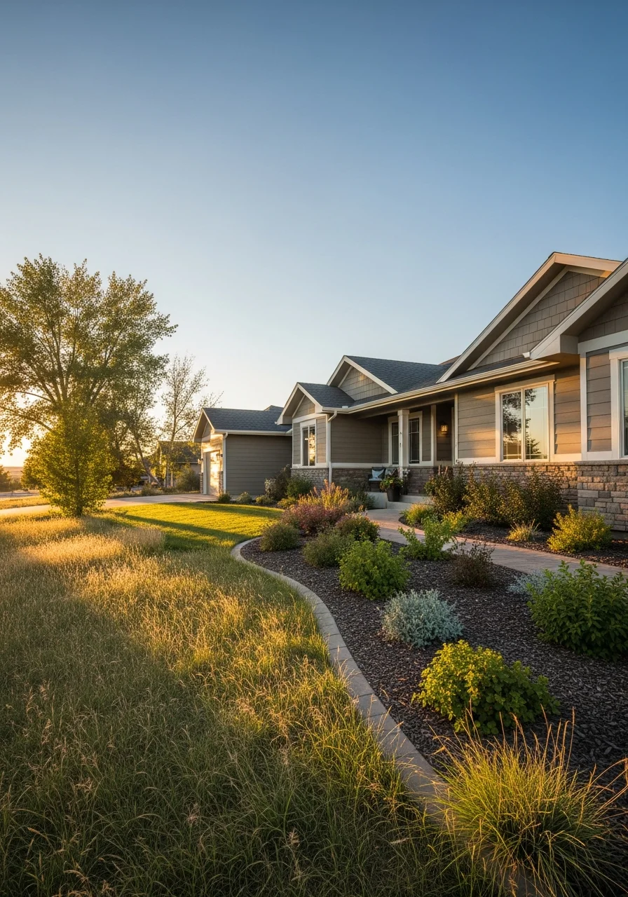 Portrait-style image of a Cheyenne residential property with updated exterior and professional landscaping.