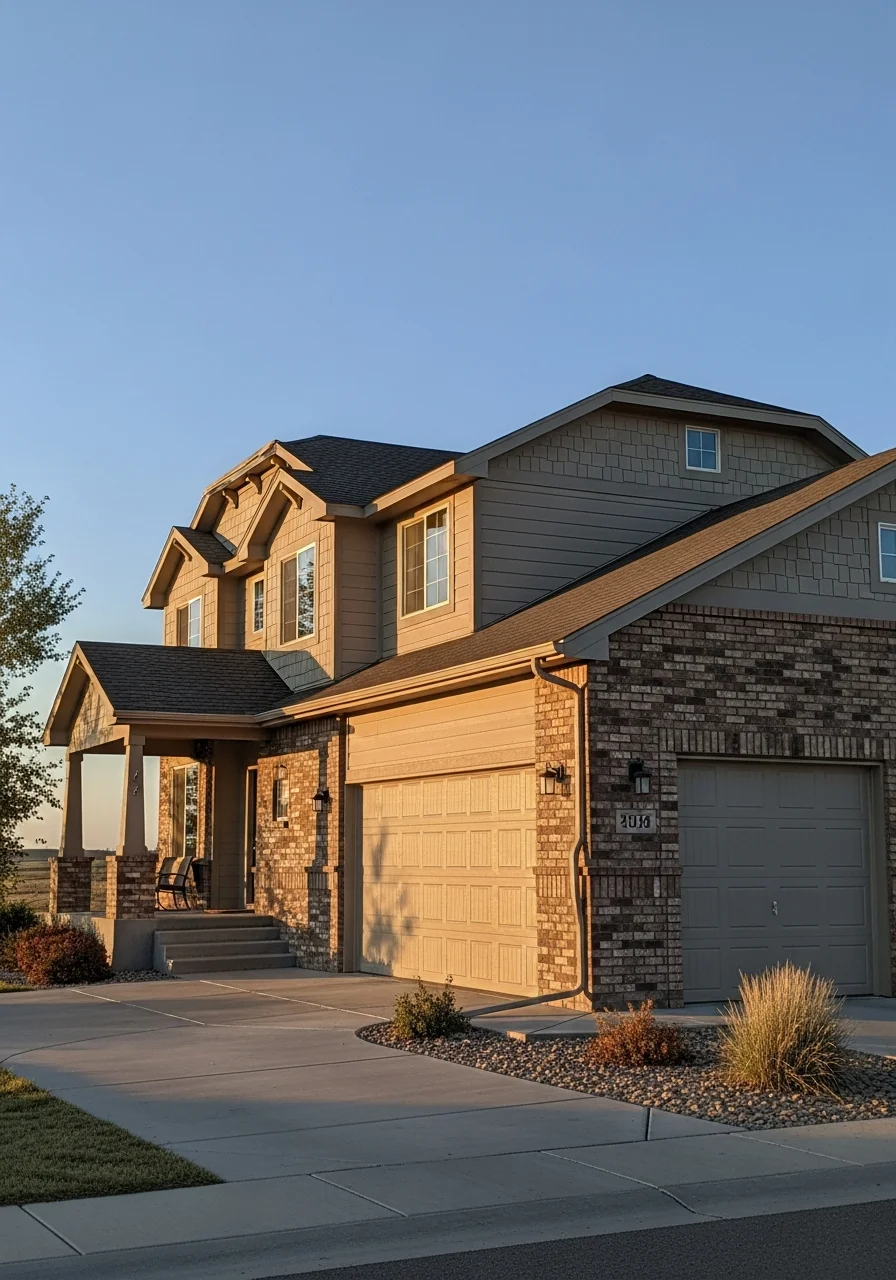 Close-up of a well-maintained Gillette residential property with sturdy construction and practical design.