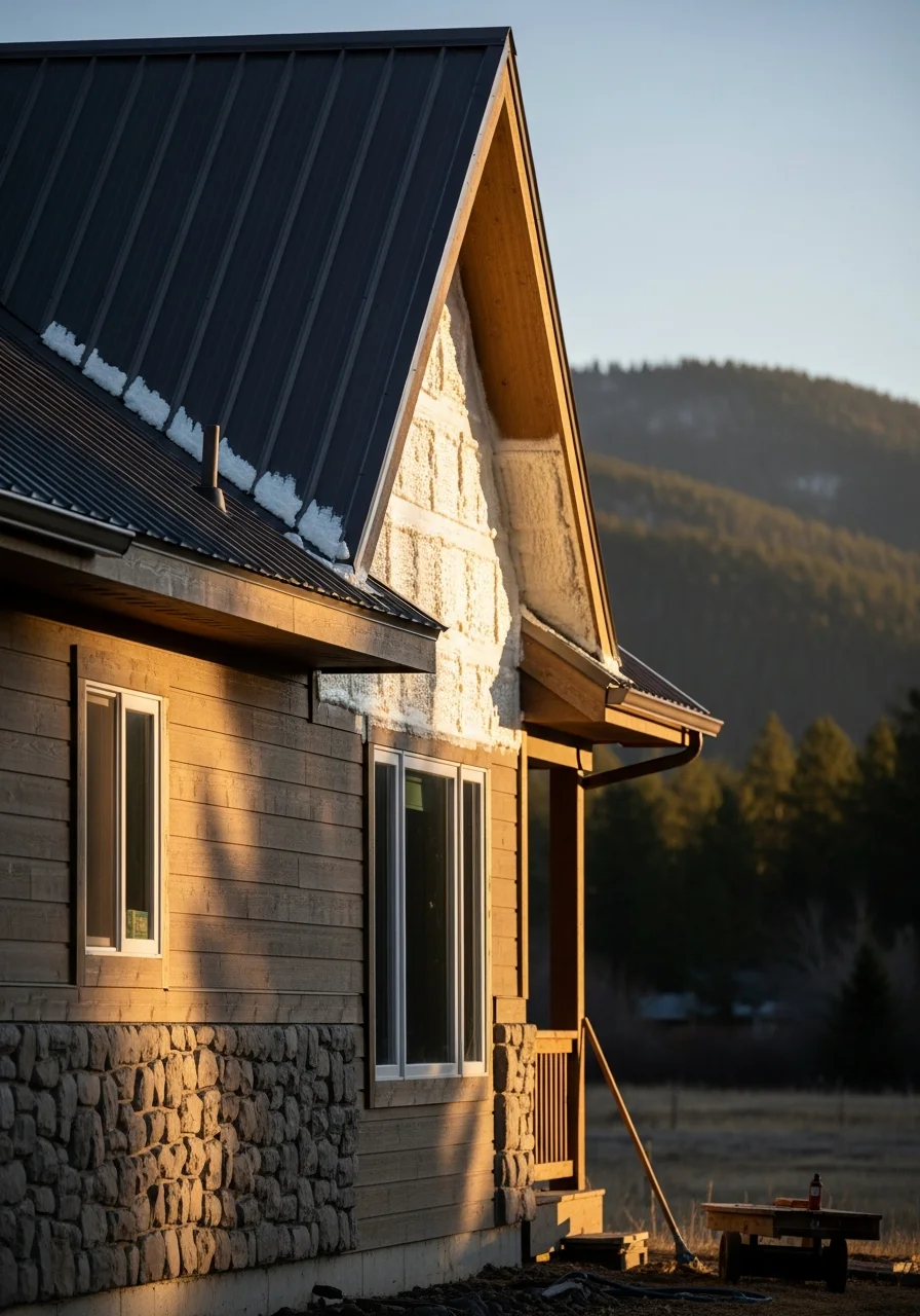 Close-up of a Laramie residential property showing weather-resistant features and mountain-appropriate design.