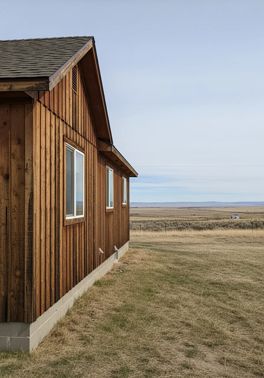 Close-up of a Rawlins property showing solid construction and practical maintenance features.